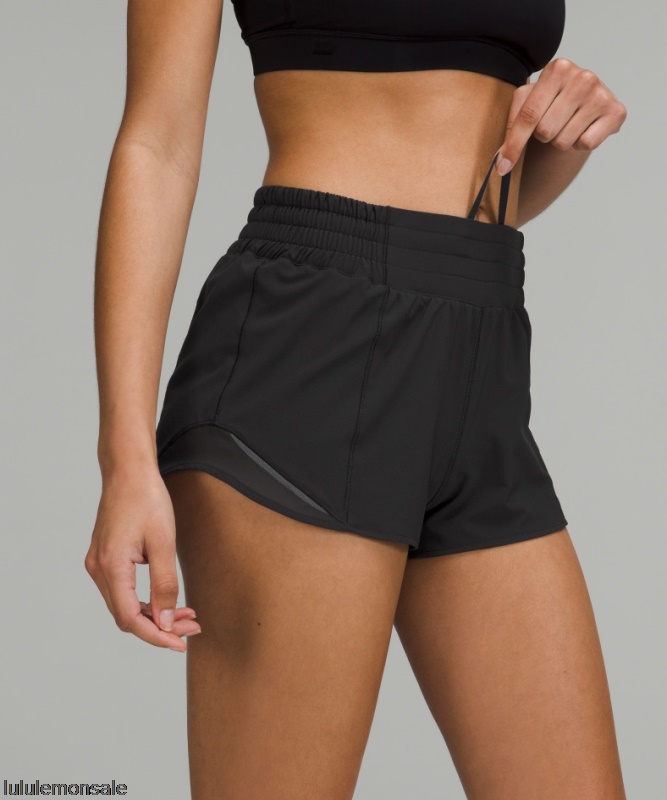 Lululemon Damen DELULU176 | Schwarz Hotty Hot Hochhaus Gefüttert Kurz 25
